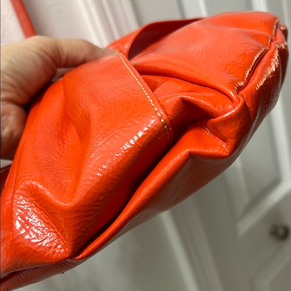 Kiss lock Elegant Orange Bow Clasp Bag - Picture 7 of 9
